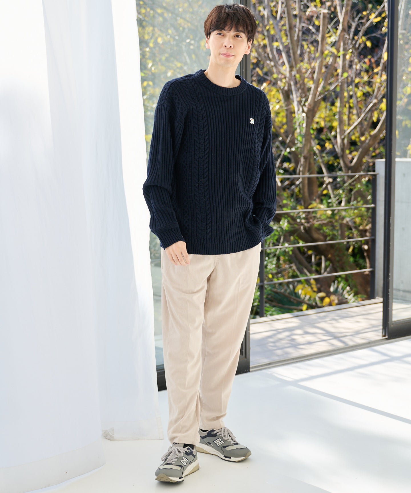 Arnold Palmer シェア ミックスパターン ニットプルオーバー